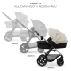 Kombinovaný kočárek Moov 2 3v1 Moonlight Grey penové kolesá Kinderkraft KSMOOV02GRYEV00