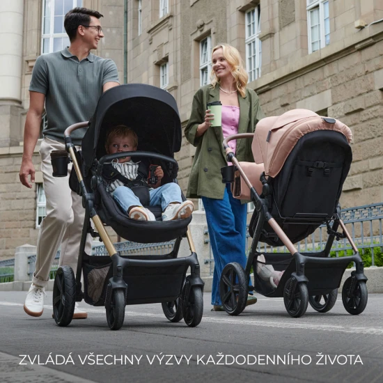 Kombinovaný kočárek Moov 2 3v1 Moonlight Grey penové kolesá Kinderkraft KSMOOV02GRYEV00