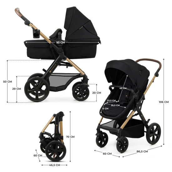 Kombinovaný kočárek Moov 2 3v1 Pure Black penové kolesá Kombinovaný kočárek Moov 2 3v1 Pure Black penové kolesá Kinderkraft KSMOOV02BLKEV00