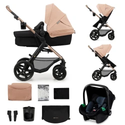Kombinovaný kočárek Moov 2 3v1 Sand Beige penové kolesá