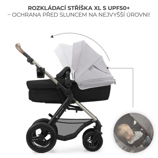Kombinovaný kočárek Moov 2 Air 3v1 Moonlight Grey Kinderkraft KSMOOV02GRY0000
