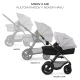 Kombinovaný kočárek Moov 2 Air 3v1 Moonlight Grey Kinderkraft KSMOOV02GRY0000