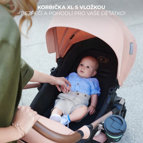 Kombinovaný kočárek Moov 2 Air 3v1 Moonlight Grey Kinderkraft KSMOOV02GRY0000