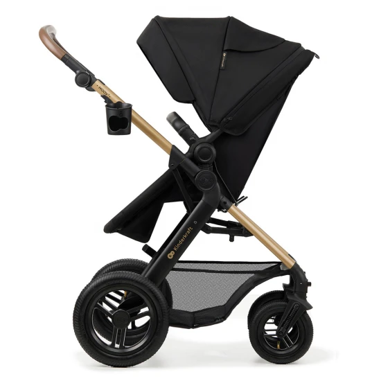 Kombinovaný kočárek Moov 2 Air 3v1 Pure Black Kinderkraft KSMOOV02BLK0000