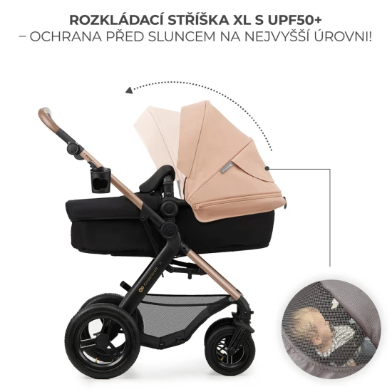 Kombinovaný kočárek Moov 2 Air 3v1 Sand Beige Kinderkraft KSMOOV02BEG0000