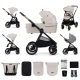 Kombinovaný kočárek Nea 2 2v1 Beige Kinderkraft KSNEA002BEG2000