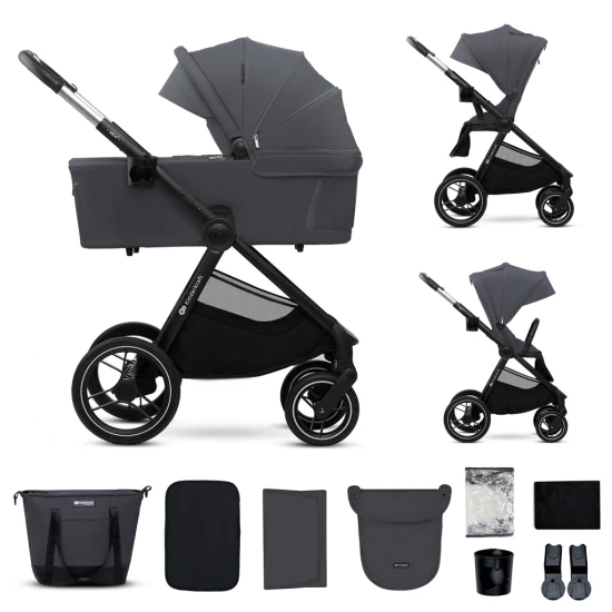 Kombinovaný kočárek Nea 2 2v1 Dark Grey Kinderkraft KSNEA002DGR2000