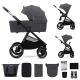Kombinovaný kočárek Nea 2 2v1 Dark Grey Kinderkraft KSNEA002DGR2000