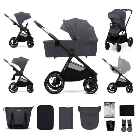 Kombinovaný kočárek Nea 2 2v1 Dark Grey Kinderkraft KSNEA002DGR2000