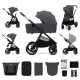 Kombinovaný kočárek Nea 2 2v1 Dark Grey Kinderkraft KSNEA002DGR2000