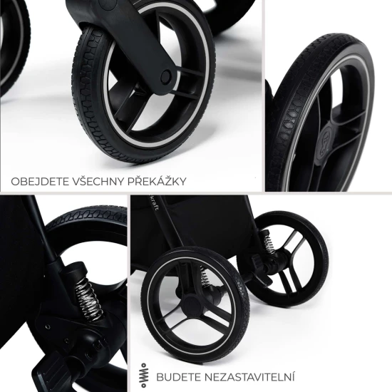Kombinovaný kočárek Nea 2 2v1 Dark Grey Kinderkraft KSNEA002DGR2000