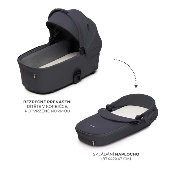 Kombinovaný kočárek Nea 2 2v1 Dark Grey Kinderkraft KSNEA002DGR2000