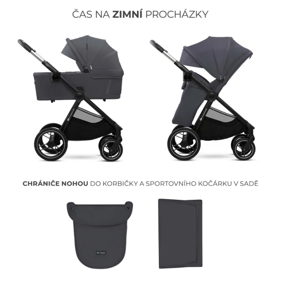 Kombinovaný kočárek Nea 2 2v1 Dark Grey Kinderkraft KSNEA002DGR2000