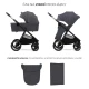 Kombinovaný kočárek Nea 2 2v1 Dark Grey Kinderkraft KSNEA002DGR2000