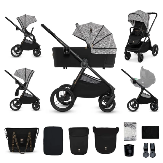 Kombinovaný kočárek Nea 2 2v1 Lunar Black Bizuu Kinderkraft KSNEA002BLKBI00