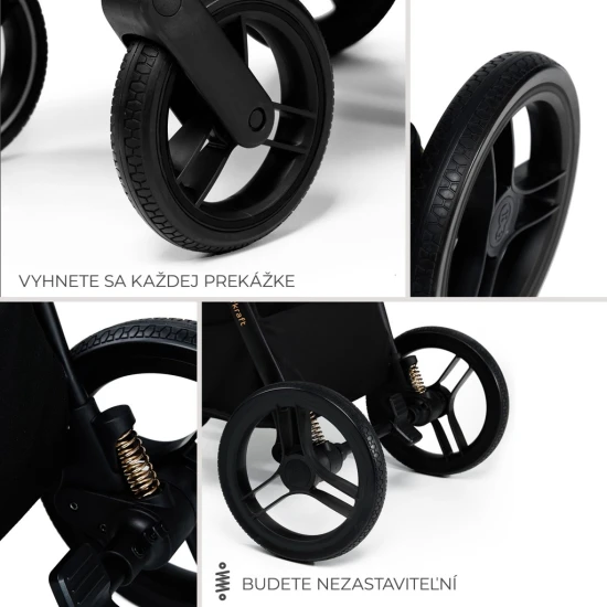 Kombinovaný kočárek Nea 2 2v1 Lunar Black Bizuu Kinderkraft KSNEA002BLKBI00