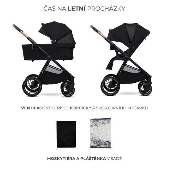 Kombinovaný kočárek Nea 2 2v1 Midnigth Black Kombinovaný kočárek Nea 2 2v1 Midnigth Black Kinderkraft KSNEA002BLK2000