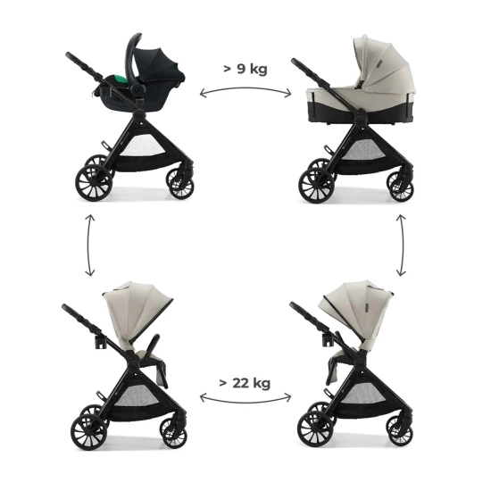 Kombinovaný kočárek Vesto 2 3v1 Beige Kinderkraft KSVEST02BEG3000