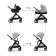 Kombinovaný kočárek Vesto 2 3v1 Beige Kinderkraft KSVEST02BEG3000