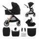 Kombinovaný kočárek Vesto 2 3v1 Black Kinderkraft KSVEST02BLK3000
