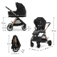 Kombinovaný kočárek Vesto 2 3v1 Black Kinderkraft KSVEST02BLK3000