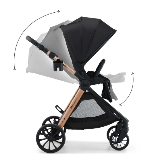 Kombinovaný kočárek Vesto 2 3v1 Black Kinderkraft KSVEST02BLK3000