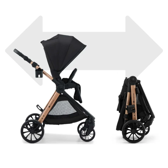 Kombinovaný kočárek Vesto 2 3v1 Black Kinderkraft KSVEST02BLK3000