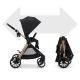 Kombinovaný kočárek Vesto 2 3v1 Black Kinderkraft KSVEST02BLK3000