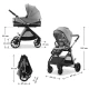Kombinovaný kočárek Vesto 2 3v1 Grey Kinderkraft KSVEST02GRY3000