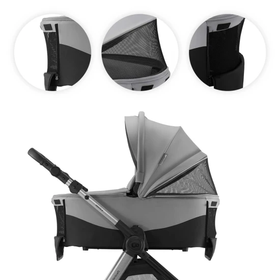Kombinovaný kočárek Vesto 2 3v1 Grey Kinderkraft KSVEST02GRY3000