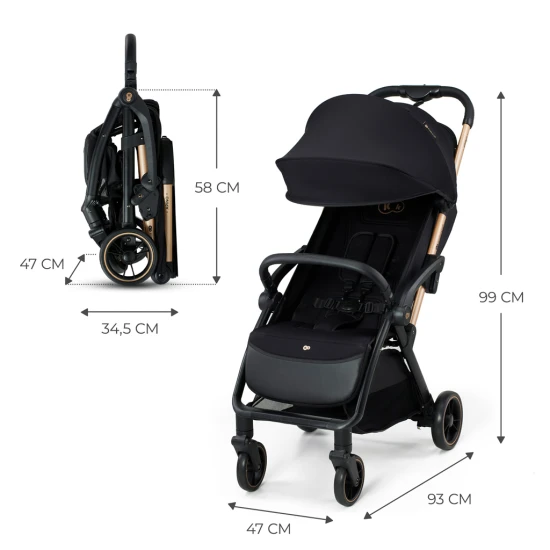 Sportovní kočárek Apino Raven black Kinderkraft KSAPIN00BLK0000