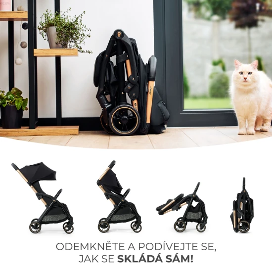 Sportovní kočárek Apino Raven black Kinderkraft KSAPIN00BLK0000
