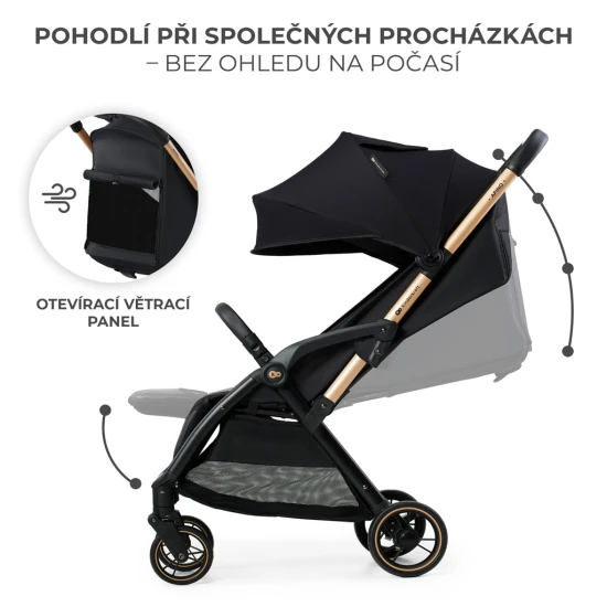 Sportovní kočárek Apino Raven black Kinderkraft KSAPIN00BLK0000