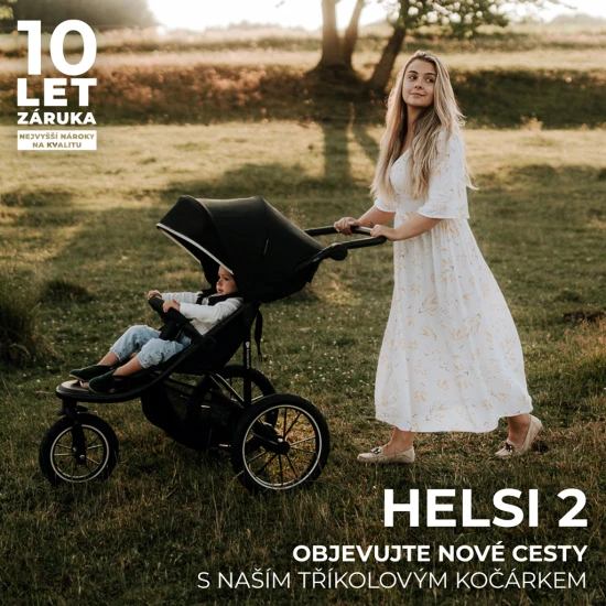Sportovní kočárek Helsi 2 Black Kinderkraft KSHELS02BLK0000