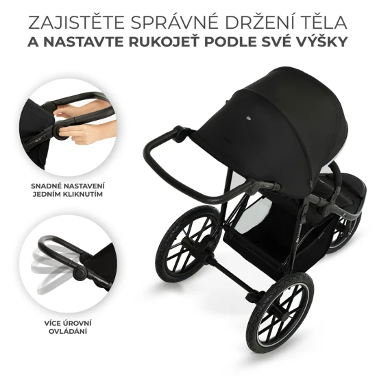 Sportovní kočárek Helsi 2 Black Kinderkraft KSHELS02BLK0000