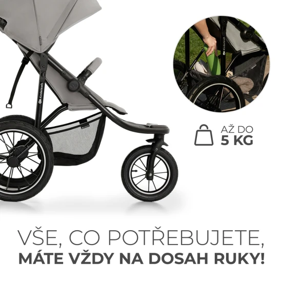 Sportovní kočárek Helsi 2 Grey Kinderkraft KSHELS02GRY0000