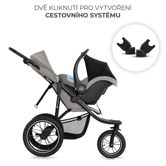 Sportovní kočárek Helsi 2 Grey Kinderkraft KSHELS02GRY0000