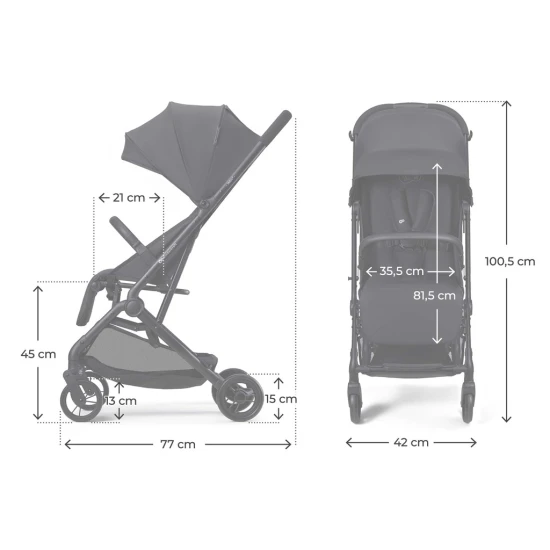 Sportovní kočárek Indy 3 Coal Black Sportovní kočárek Indy 3 Coal Black Kinderkraft KSINDY03BLK0000