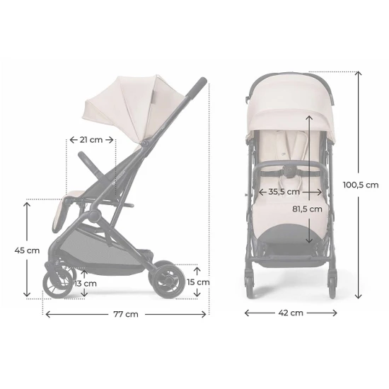 Sportovní kočárek Indy 3 Misty Beige Kinderkraft KSINDY03BEG0000