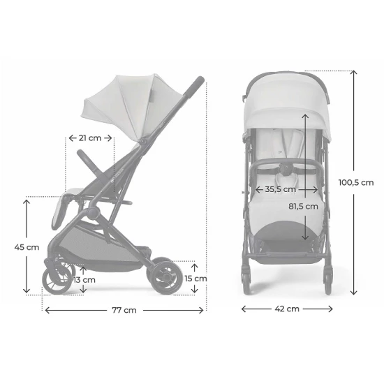 Sportovní kočárek Indy 3 Urban Grey Kinderkraft KSINDY03GRY0000