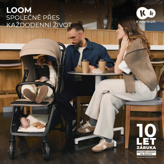 Sportovní kočárek Loom Beige Sportovní kočárek Loom Beige Kinderkraft KSLOOM00BEG0000