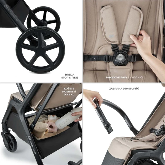 Sportovní kočárek Loom Beige Sportovní kočárek Loom Beige Kinderkraft KSLOOM00BEG0000
