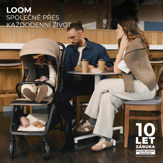 Sportovní kočárek Loom Black Kinderkraft KSLOOM00BLK0000