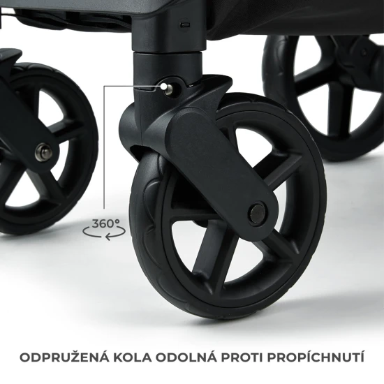 Sportovní kočárek Loom Black Kinderkraft KSLOOM00BLK0000