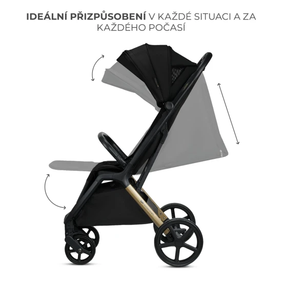 Sportovní kočárek Loom Black Kinderkraft KSLOOM00BLK0000