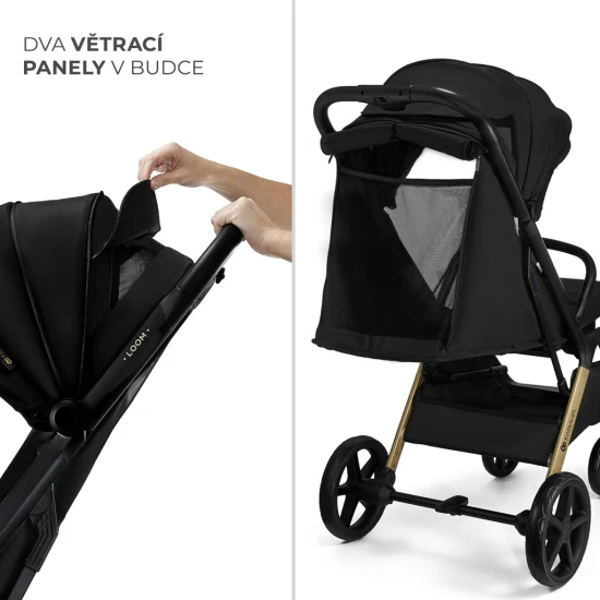 Sportovní kočárek Loom Black Kinderkraft KSLOOM00BLK0000