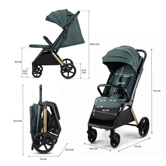 Sportovní kočárek Loom Green Kinderkraft KSLOOM00GRE0000