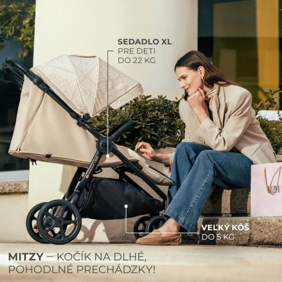 Sportovní kočárek Mitzy Dune Whisper Bizuu Kinderkraft KSMITZ00BEGBI00