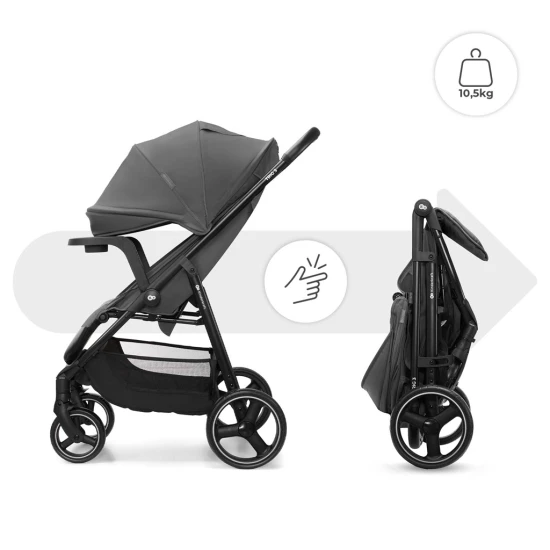 Sportovní kočárek Trig 3 Tray Granite Grey Kinderkraft KSTRIG03GRY000T