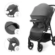 Sportovní kočárek Trig 3 Tray Granite Grey Kinderkraft KSTRIG03GRY000T